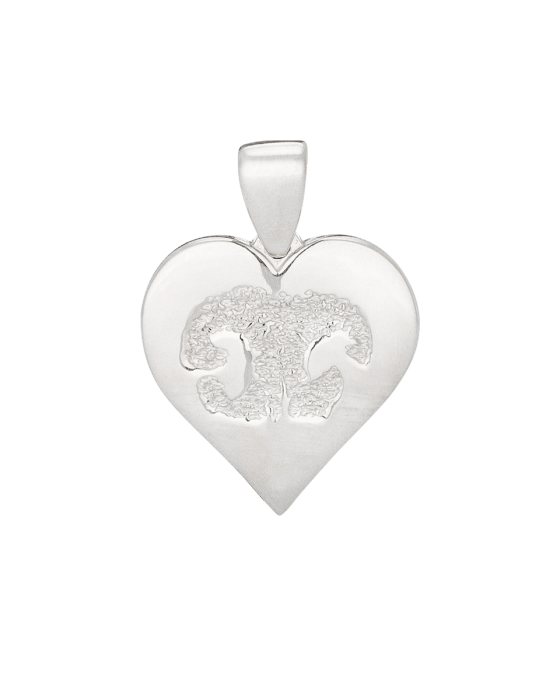 Heart Nose Print Sterling Keepsake